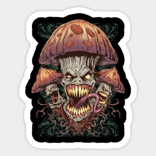 Evil Mushrooms Sticker